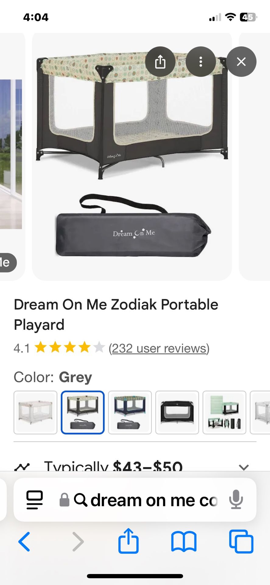 Dream On Me Play Yard Portable