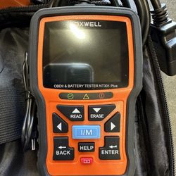 FOXWELL NT301 12V Car Battery Tester, Automotive Battery Load Tester, Digital Battery Analyzer Crank Charging System Alternator Tester Scanner Truck