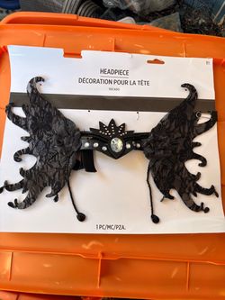 Halloween headpiece lace beads flowers rhinestones