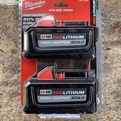 M18 18-Volt Lithium-Ion High Output 6.0Ah Battery Pack (6-Pack)