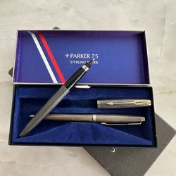 vintage sterling Silver parker 75 pen set