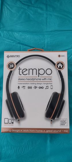 Tempo Stereo Headphones With Mic 