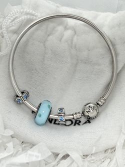 Pandora bangle with 3 Charms 