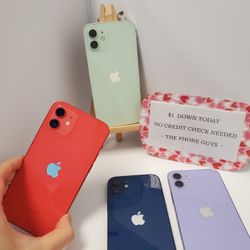 Apple IPhone 12 Mini Unlocked For All Carriers - $1 Down Today - NO CREDIT Needed