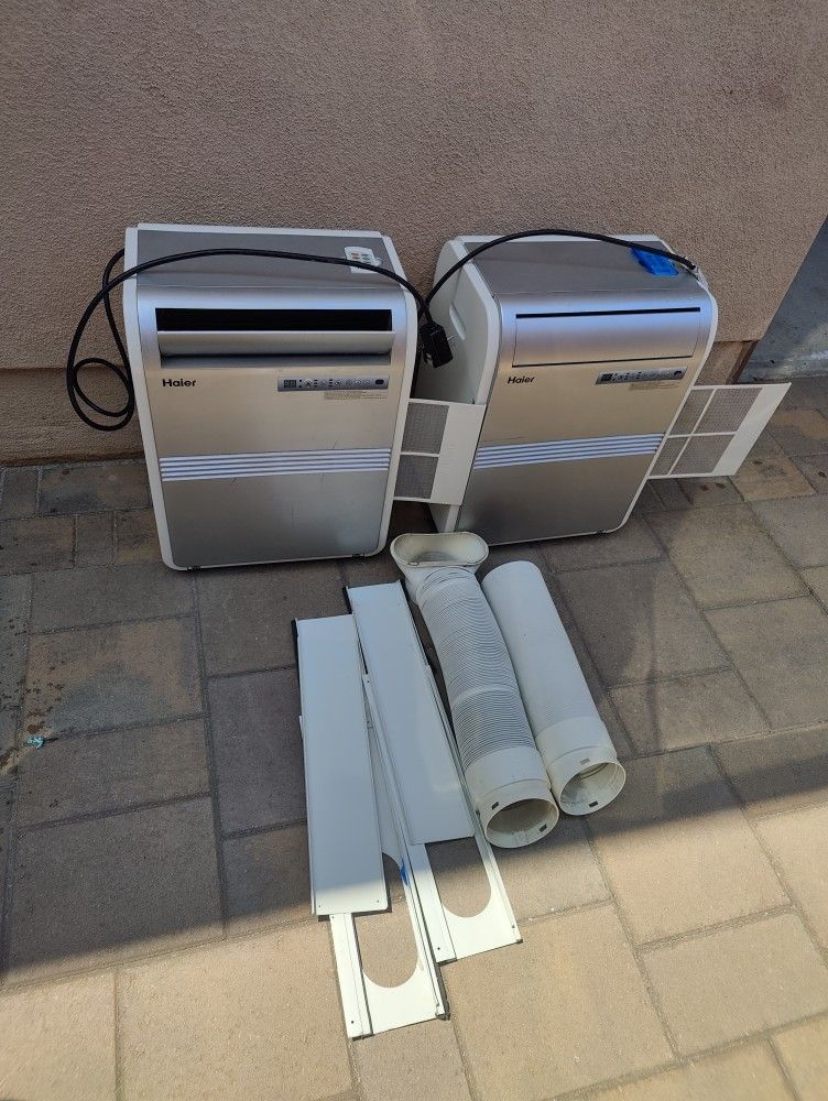 $180 for both ($90 each). 2 Portable ACs Haier HPRB08XCM ❄️ ICE COLD ❄️