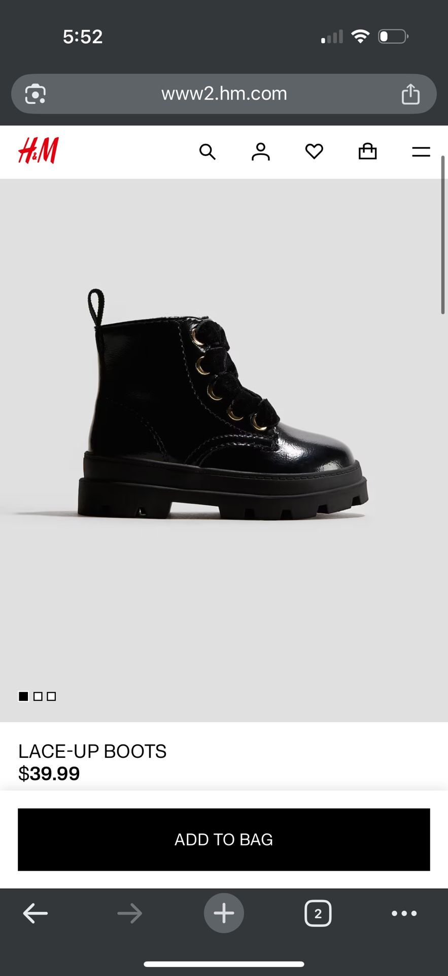 H&M LACE-UP BOOTS - $18 toddler size 7