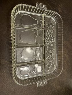VINTAGE GLASS TRAY 