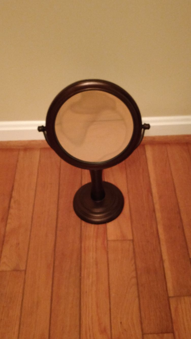 Two sided vanity mirror..oiled bronze finish
