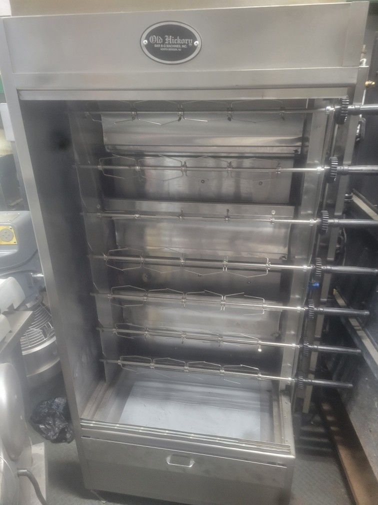 Old Hickory Rotisserie Chicken Machine -Gas Refurbished -7 Spits 35 Chicken