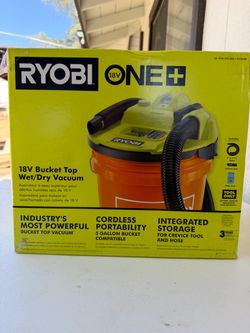 Ryobi One +18V 5 Gal. Bucket Top Wet/Dry Vacuum (tool only)