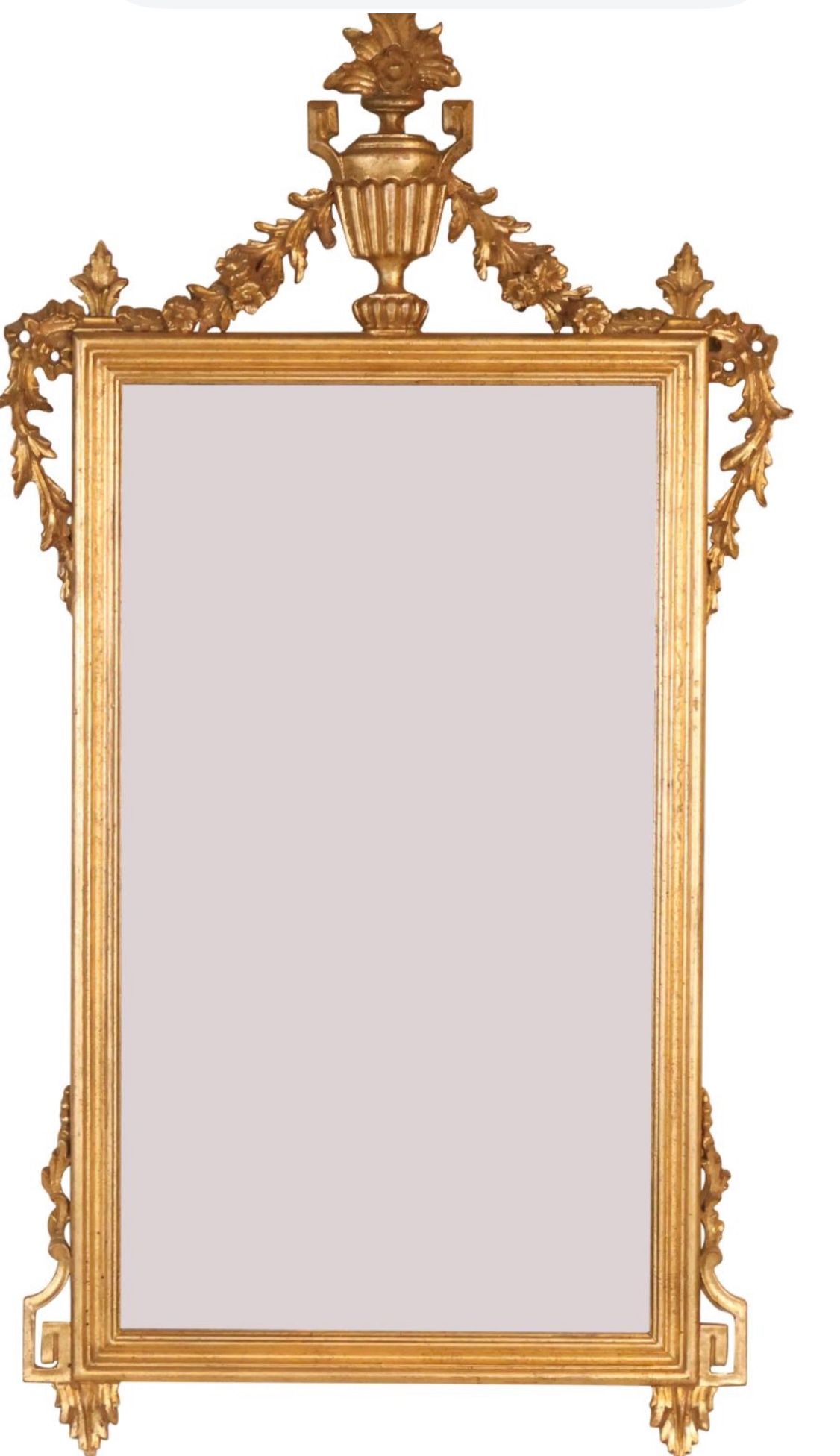 Stunning Vintage Rare Beveled LaBarge Louis XVI Giltwood Mirror From Italy