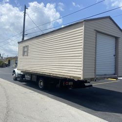 Sheds Relocated, Movemos Casita De Patio Container Rv Trailer Crane 