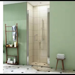 Shower Door, 32 to 33-1/4 in. W x 72 in. H Pivot Swing Frameless