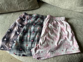 3-Pack of Women’s Plaid & Heart Print Lounge Pajama Shorts
