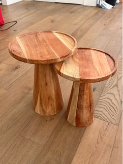 Wooden tables