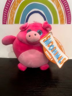 SMOOSHIMALS PINK PIG PLUSH - 6 INCH - NEW WITH TAGS