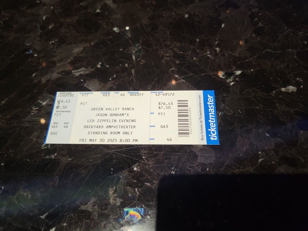JASON BONHAM VIP PIT TICKETS