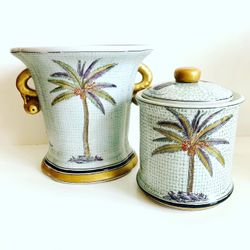 Raymond Waites set Champagne/planter & jar