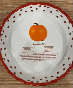 Pumpkin Pie Ceramic Pie Dish