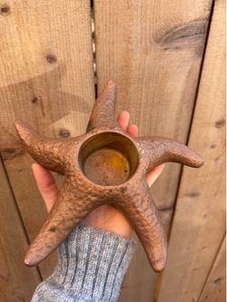 Starfish outdoor candle holder ceramic