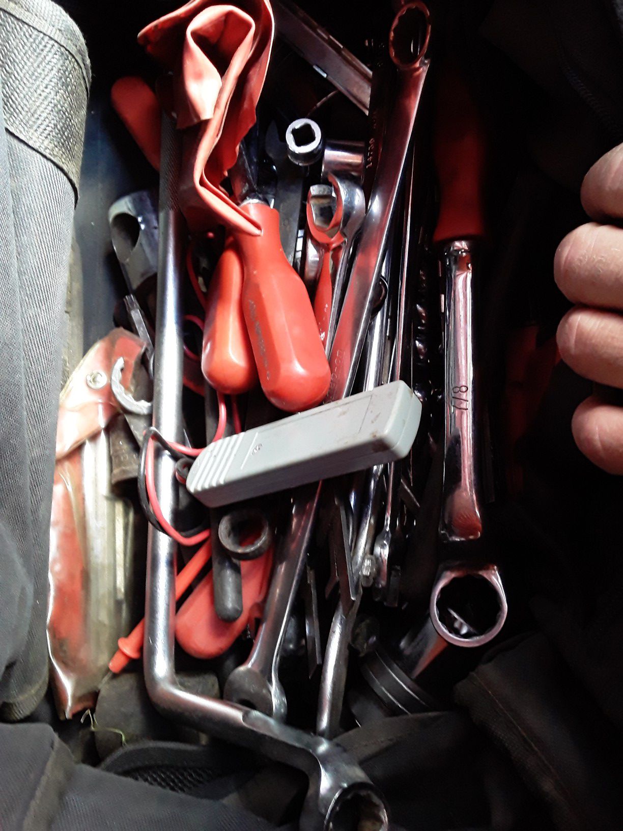 Bag of snap on and mac tools
