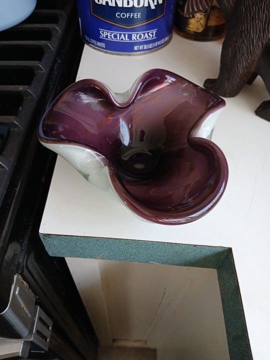 70s Thick Glass Ashtray