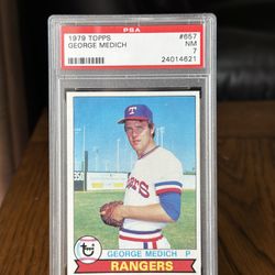 1979 Topps George Medich PSA Graded Baseball Card 