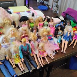 Antquie Barbie Dolls &. 2  Ken Barbies Dolls as Well