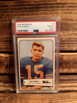 1954 Bowman Vito Parilli PSA 8 Green Bay Packers Football Card