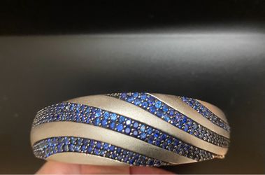 Effy Balissima Cuff Bracelet with Blue Stone Pavé