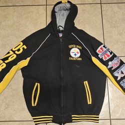 NWT NFL Pittsburgh Steelers Super Bowl Champions XL Zip Up Jacket