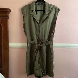 Ellen Tracy Button Front Romper - Size L