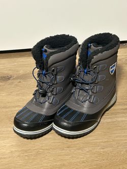 Black & Blue Insulated Winter Snow Boots