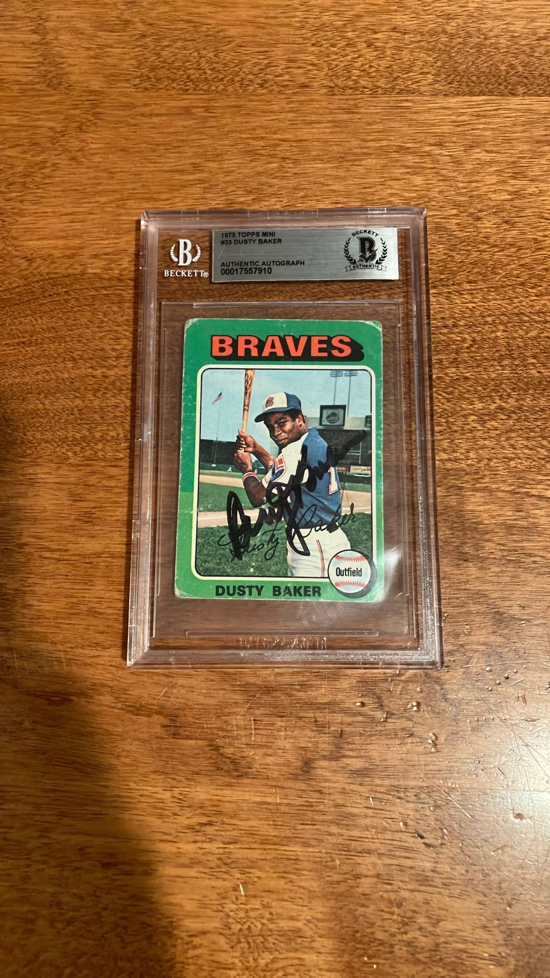 1976 Topps Mini Dusty Baker Authentic Autograph