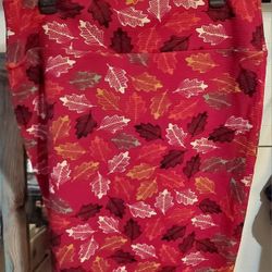 LuLaRoe Leaf Design Pencil Skirt