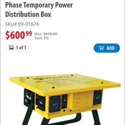 Temporary power distribution box