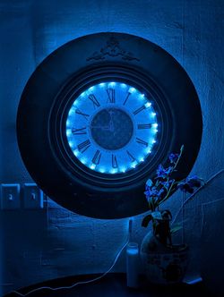 Wall Clock Louis Vuitton Pattern Smart LED Light Illuminated 