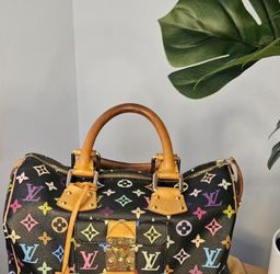 Louis Vuitton x Takashi Murakami — Rare Edition: Black Multicolor Monogram Speedy 30 Brand: Louis Vuitton Takashi Murakami Collaboration: Speedy 30 Mo