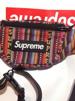 Supreme Fw20 Woven Stripe Waist Bag Multi Color