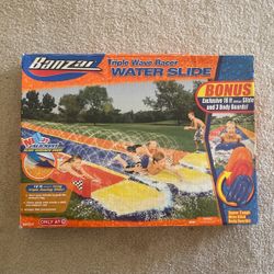 Banzai Triple Racer 16ft. Water Slide with 3 Bodyboards Included (New)