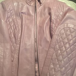 Pink Leather Jacket Woman’s Jacket 
