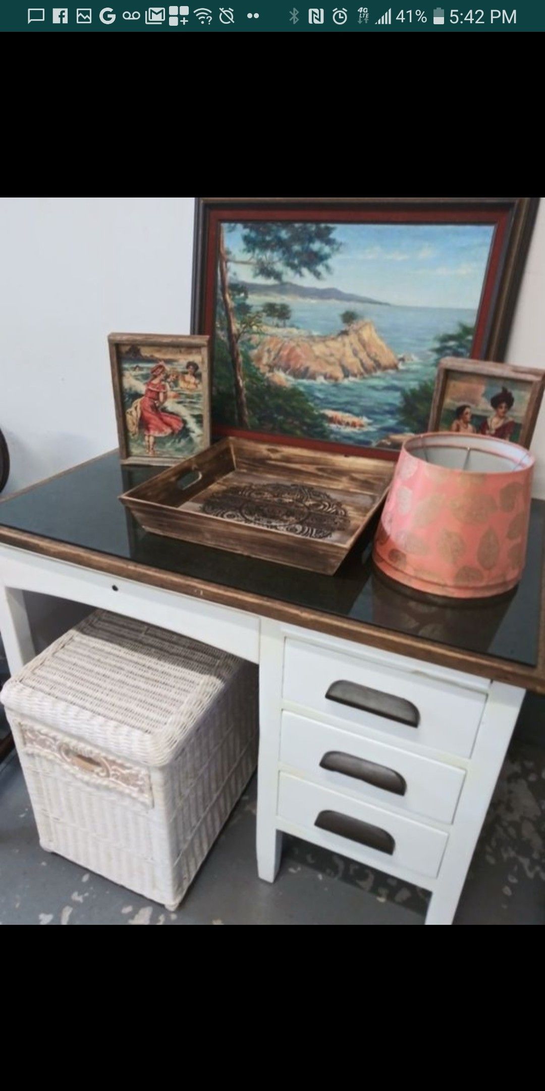 $1&up Shades Glass Shelves + Lamps Mirrors Antique Bubble Glass Shadow Box Copper Wood Iron Decor Art Coffee Side Table Display Case 100s MORE⬇⬇
