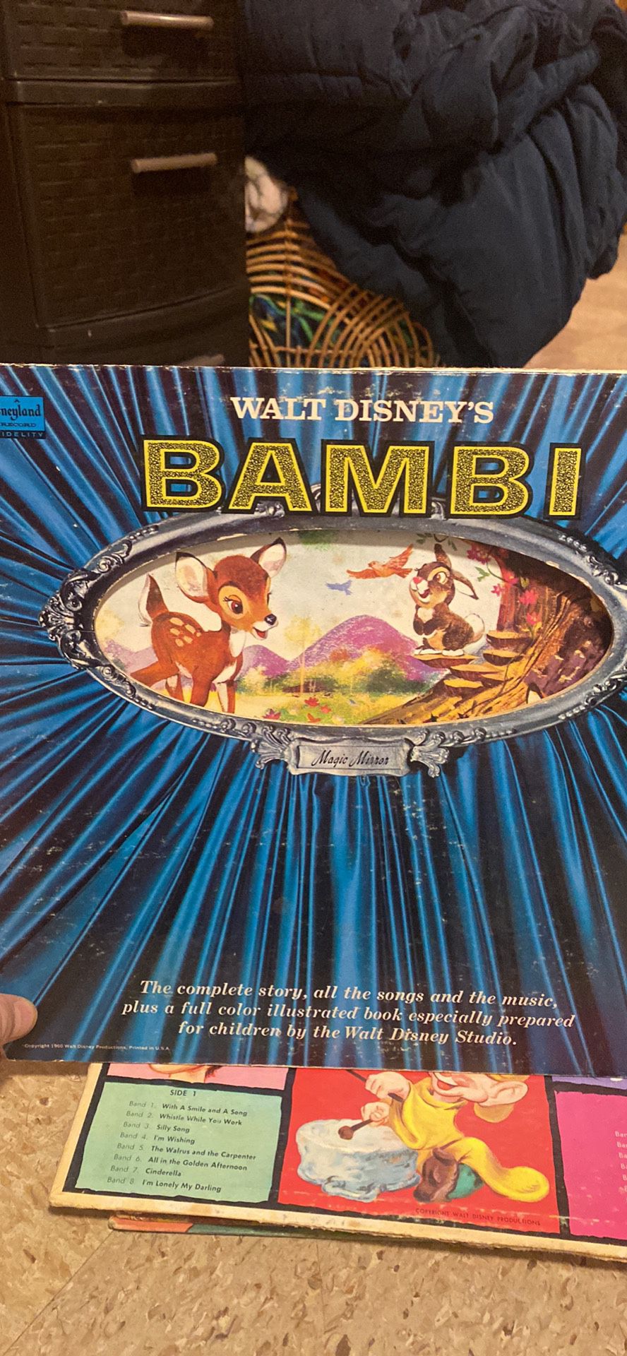 1960’s Vintage Disney Bambi Record 