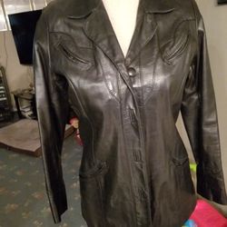 Black jacket very soft genuine leather