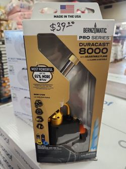 Bernzomatic
DuraCast 8000 Torch Compatible with MAP-Pro Gas and Propane Gas