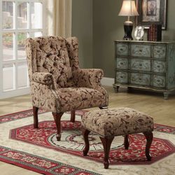Accent Chair (Free Matching Ottoman)