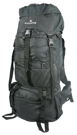 Camping Backpack Large Travel Daypack Mountain Hiking Bag with Free Rain Cover Black