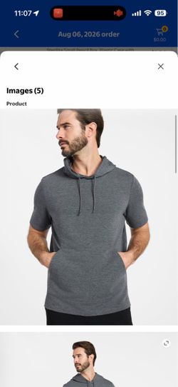 Men's Short Sleeve Pullover Hoodie