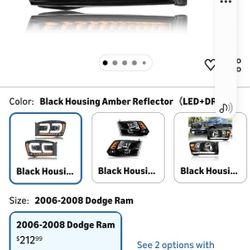 2008 Dodge Ram LED Head Lights Housing Assembly 