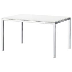 Ikea Tempered  glass chrome table  53"x34"x 29"